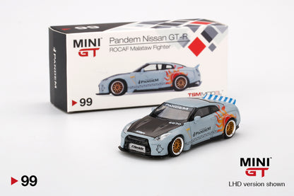 Mô hình xe Mini GT 1:64 Pandem Nissan GT-R (R35) Duck Tail ROCAF Malataw Fighter - MGT00099-L