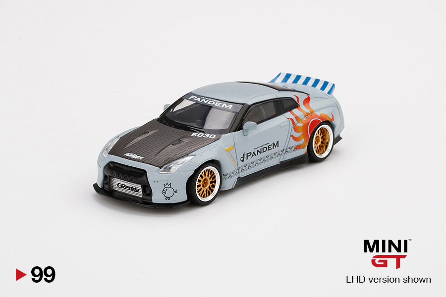 Mô hình xe Mini GT 1:64 Pandem Nissan GT-R (R35) Duck Tail ROCAF Malataw Fighter - MGT00099-L