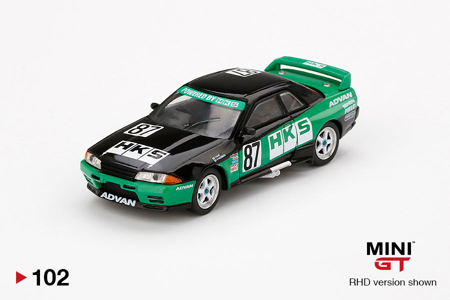 Mô hình xe Mini GT 1:64 Nissan Skyline GT-R R32 Gr. A #87 HKS 1992 Group A. - MGT00102