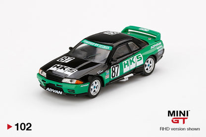 Mô hình xe Mini GT 1:64 Nissan Skyline GT-R R32 Gr. A #87 HKS 1992 Group A. - MGT00102