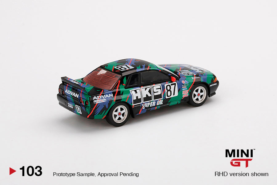 Mô hình xe Mini GT 1:64 Nissan Skyline GT-R (R32) Gr. A #87 HKS - MGT00103-R