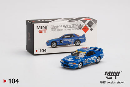 Mô hình xe Mini GT 1:64 Nissan Skyline GT-R (R32) Gr. A #12 Calsonic 1993 - MGT00104