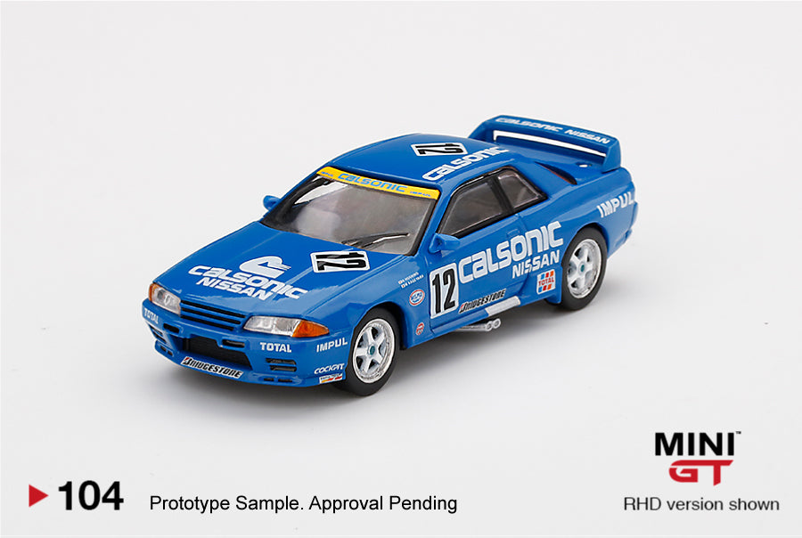 Mô hình xe Mini GT 1:64 Nissan Skyline GT-R (R32) Gr. A #12 Calsonic 1993 - MGT00104