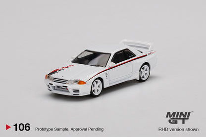 Mô hình xe Mini GT 1:64 Nissan Skyline GT-R (R32) Nismo S-Tune White - MGT00106