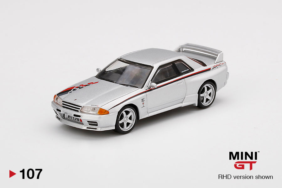 Mô hình xe Mini GT 1:64 Nissan Skyline GT-R (R32) Nismo S-Tune Silver - MGT00107