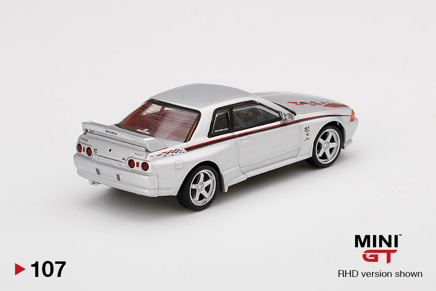 Mô hình xe Mini GT 1:64 Nissan Skyline GT-R (R32) Nismo S-Tune Silver - MGT00107