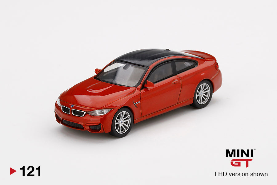 Mô hình xe Mini GT 1:64 BMW M4 (F82) Sakhir Orange - MGT00121