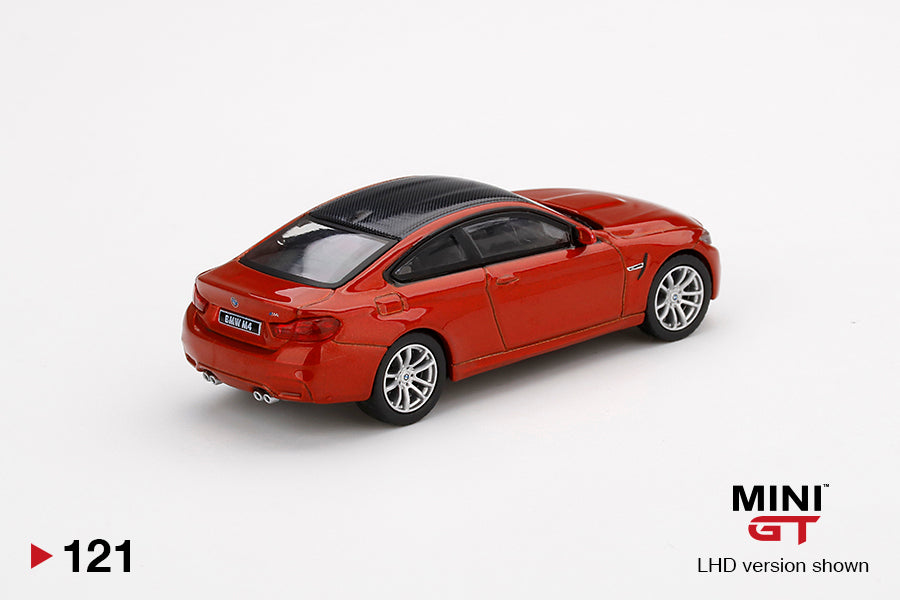 Mô hình xe Mini GT 1:64 BMW M4 (F82) Sakhir Orange - MGT00121