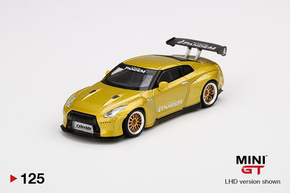 Mô hình xe Mini GT 1:64 Pandem Nissan GT-R (R35) GT Wing Cosmopolitan Yellow - MGT00125