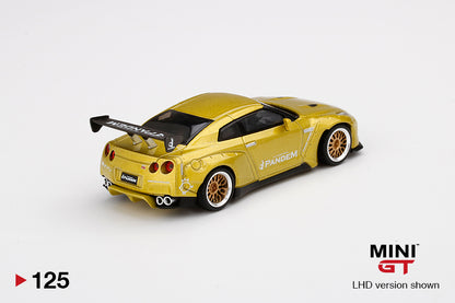 Mô hình xe Mini GT 1:64 Pandem Nissan GT-R (R35) GT Wing Cosmopolitan Yellow - MGT00125
