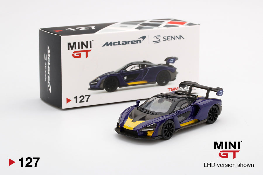 Mô hình xe Mini GT 1:64 McLaren Senna Purple/Yellow - MGT00127