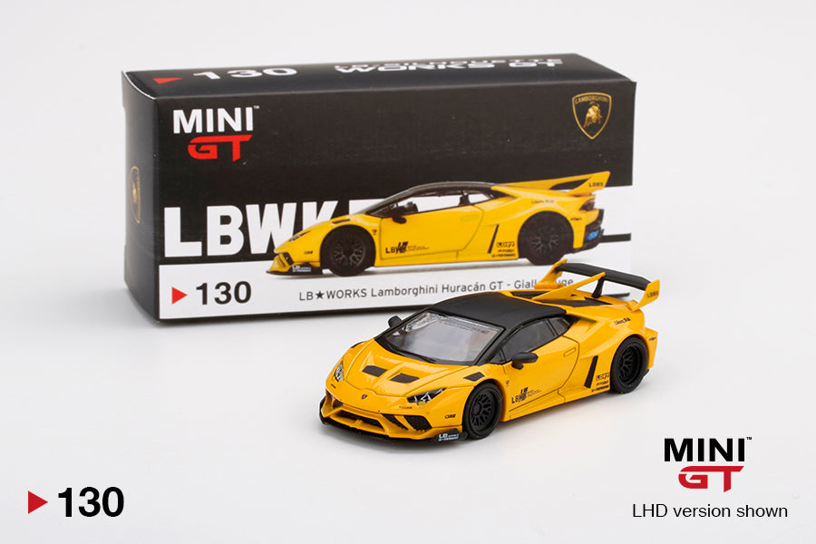 Mô hình xe Mini GT 1:64 LB★WORKS Lamborghini Huracán GT - Giallo Auge - MGT00130