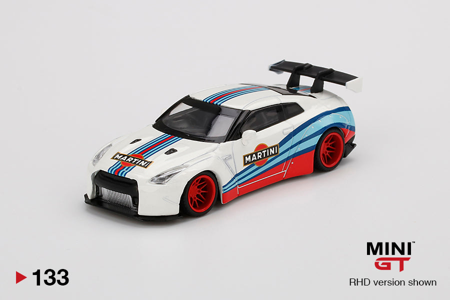 Mô hình xe Mini GT 1:64 LB WORKS Nissan GT-R (R35) Martini Racing - MGT00133
