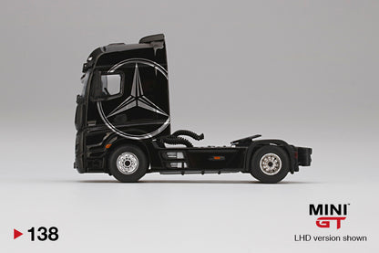 Mô hình xe Mini GT 1:64 Mercedes-Benz Actros Black w/ Silver Mercedes Logo - MGT00138