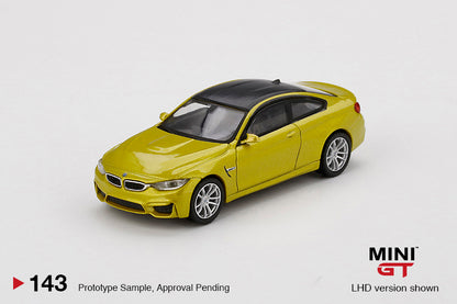 Mô hình xe Mini GT 1:64 BMW M4 (F82) Austin Yellow Metallic - MGT00143