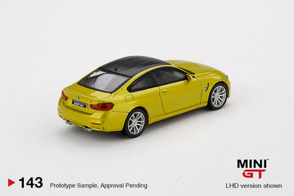 Mô hình xe Mini GT 1:64 BMW M4 (F82) Austin Yellow Metallic - MGT00143