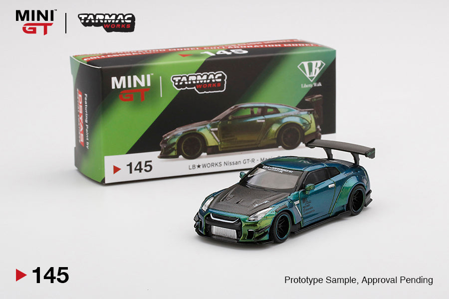 Mô hình xe Mini GT 1:64 LB★WORKS Nissan GT-R (R35) Magic Green - MGT00145