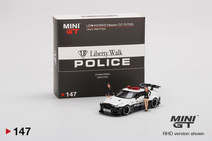 Mô hình xe Mini GT 1:64 LB★WORKS Nissan GT-R (R35) LB★WORKS Police - MGT00147-R