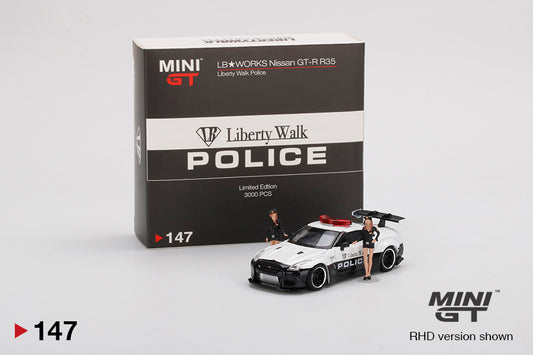 Mô hình xe Mini GT 1:64 LB★WORKS Nissan GT-R (R35) LB★WORKS Police - MGT00147-R