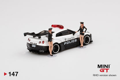 Mô hình xe Mini GT 1:64 LB★WORKS Nissan GT-R (R35) LB★WORKS Police - MGT00147-R