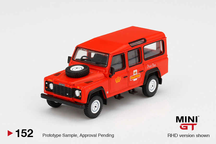 Mô hình xe Mini GT 1:64 Land Rover Defender 110 UK Royal Mail Post Bus - MGT00152