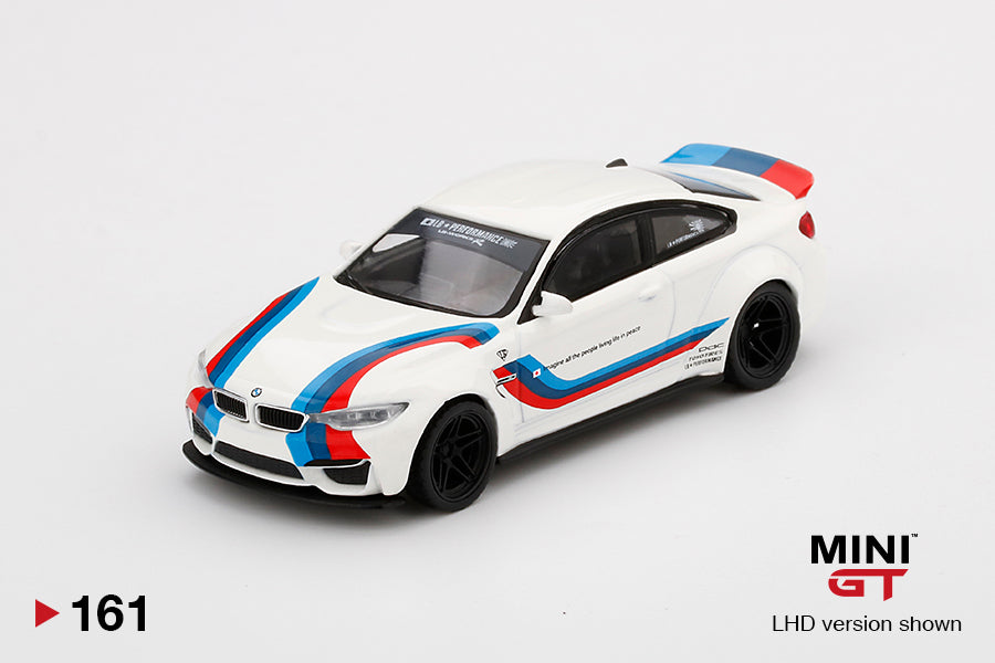 Mô hình xe Mini GT 1:64 LB★WORKS BMW M4 White W/ M Stripe - MGT00161
