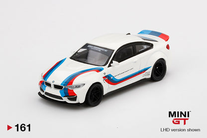Mô hình xe Mini GT 1:64 LB★WORKS BMW M4 White W/ M Stripe - MGT00161