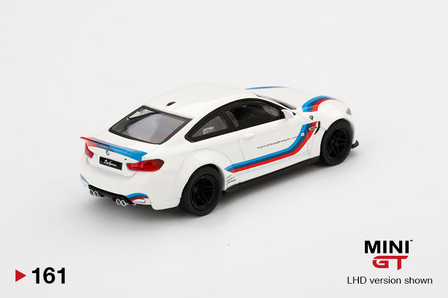 Mô hình xe Mini GT 1:64 LB★WORKS BMW M4 White W/ M Stripe - MGT00161