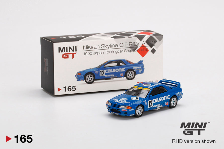 Mô hình xe Mini GT 1:64 Nissan Skyline GT-R (R32) Gr. A #12 Calsonic 1990 - MGT00165-R