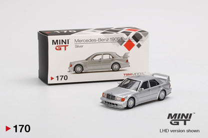 Mô hình xe Mini GT 1:64 Mercedes-Benz 190E 2.5-16 Evolution II DTM Silver - MGT00170