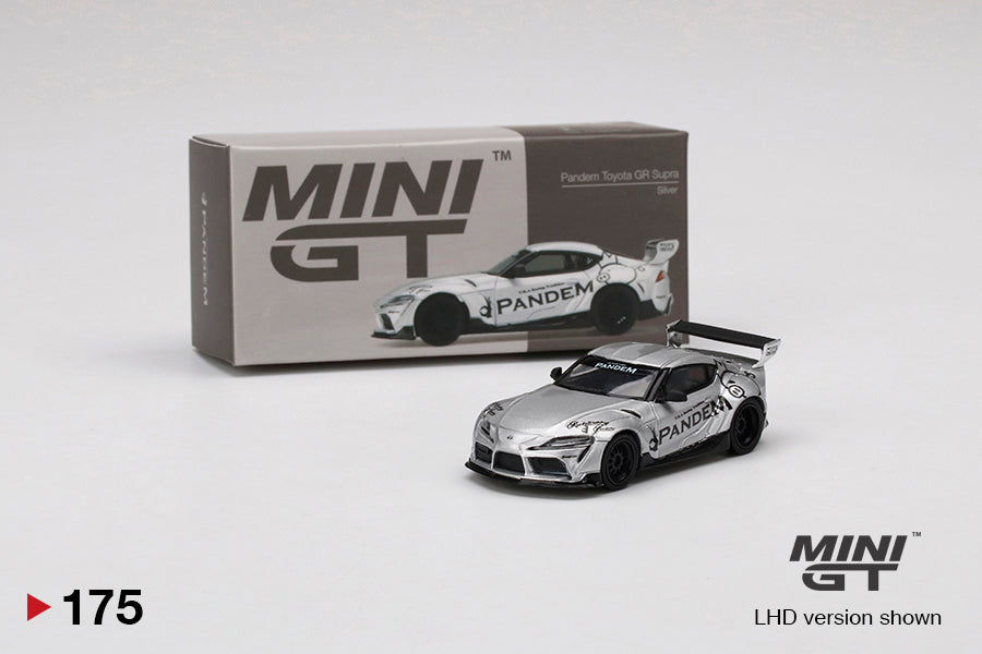 Mô hình xe Mini GT 1:64 Pandem Toyota GR Supra V1.0 Silver - MGT00175