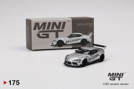 Mô hình xe Mini GT 1:64 Pandem Toyota GR Supra V1.0 Silver - MGT00175