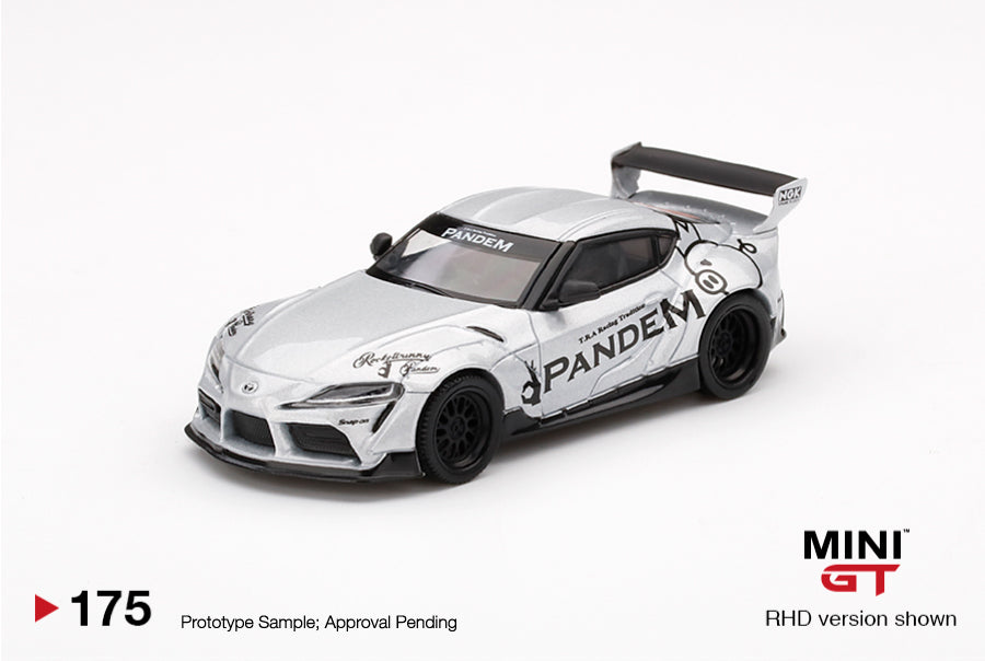 Mô hình xe Mini GT 1:64 Pandem Toyota GR Supra V1.0 Silver - MGT00175