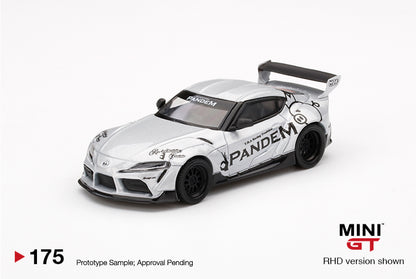Mô hình xe Mini GT 1:64 Pandem Toyota GR Supra V1.0 Silver - MGT00175