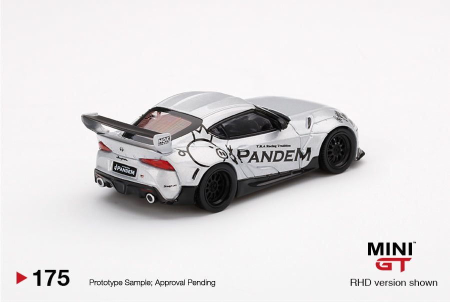 Mô hình xe Mini GT 1:64 Pandem Toyota GR Supra V1.0 Silver - MGT00175