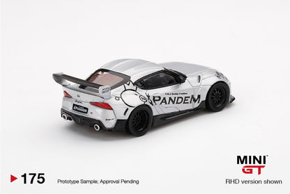 Mô hình xe Mini GT 1:64 Pandem Toyota GR Supra V1.0 Silver - MGT00175
