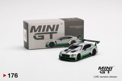 Mô hình xe Mini GT 1:64 Bentley Continental GT3 2018 Presentation Car - MGT00176