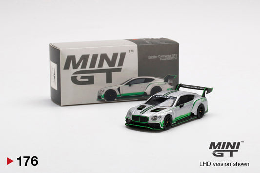 Mô hình xe Mini GT 1:64 Bentley Continental GT3 2018 Presentation Car - MGT00176