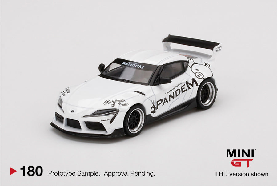 Mô hình xe Mini GT 1:64 Pandem Toyota GR Supra V1.0 White - MGT00180