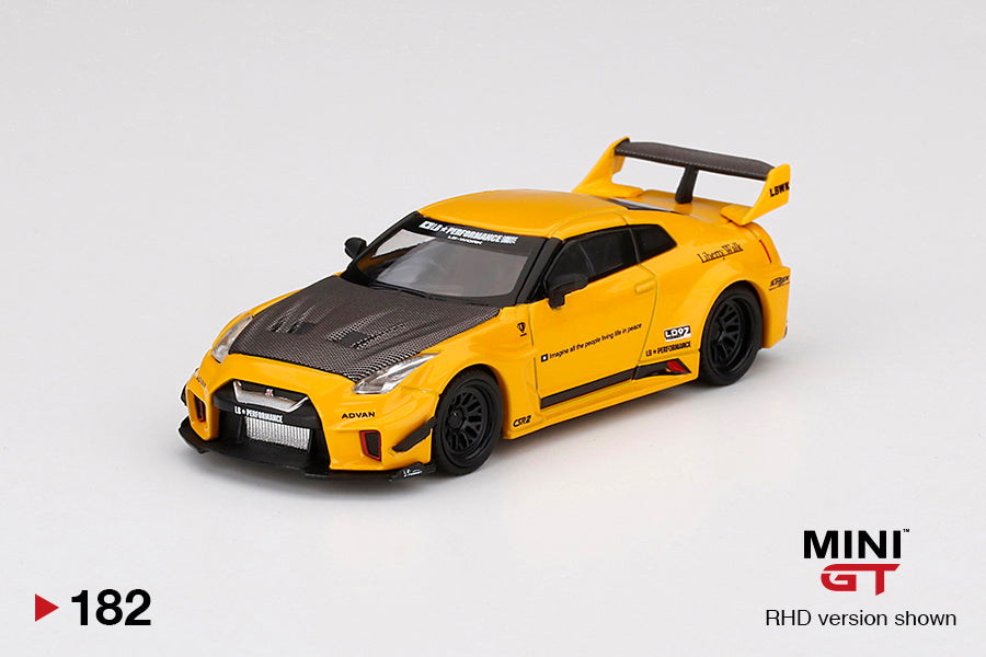 Mô hình xe Mini GT 1:64 LB-Silhouette WORKS GT NISSAN 35GT-RR Ver.1 Yellow - MGT00182