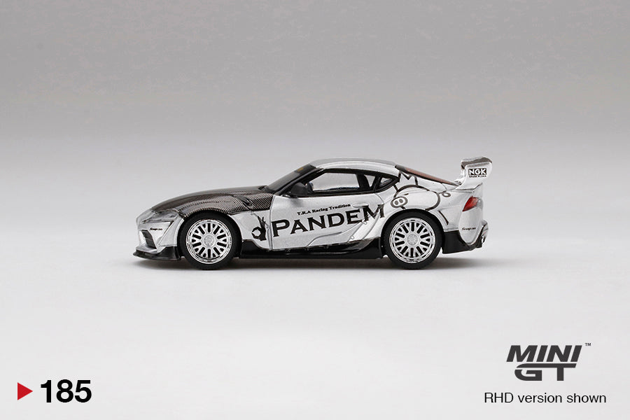 Mô hình xe Mini GT 1:64 Pandem Toyota GR Supra V1.0 Silver - MGT00185-TRU