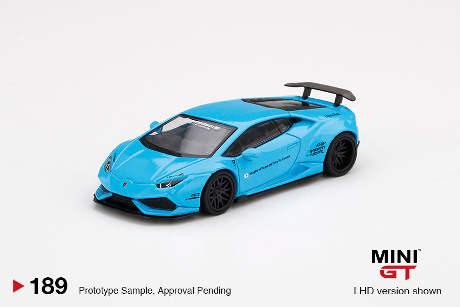Mô hình xe Mini GT 1:64 LB★WORKS Lamborghini Huracán ver. 1 Light Blue - MGT00189