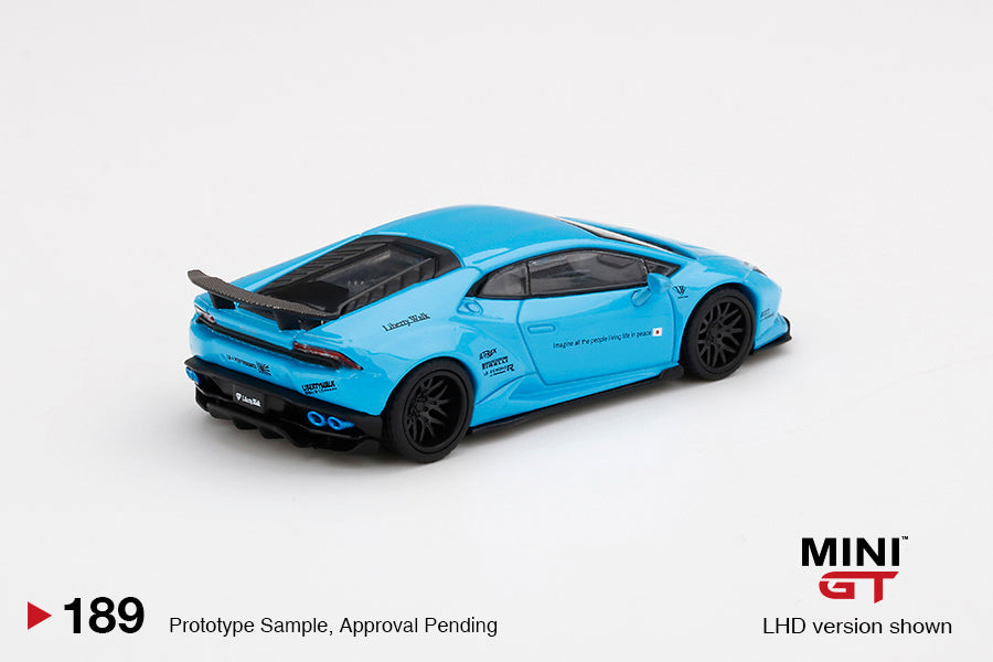 Mô hình xe Mini GT 1:64 LB★WORKS Lamborghini Huracán ver. 1 Light Blue - MGT00189