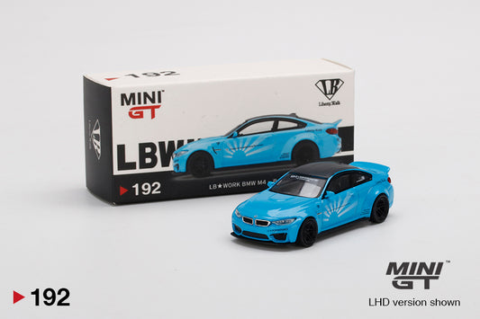 Mô hình xe Mini GT 1:64 LB★WORKS BMW M4 Baby Blue - MGT00192