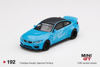 Mô hình xe Mini GT 1:64 LB★WORKS BMW M4 Baby Blue - MGT00192