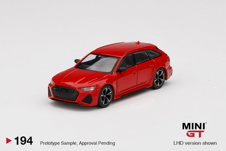 Mô hình xe Mini GT 1:64 Audi RS 6 Avant Carbon Black Edition Tango Red - MGT00194
