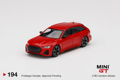 Mô hình xe Mini GT 1:64 Audi RS 6 Avant Carbon Black Edition Tango Red - MGT00194