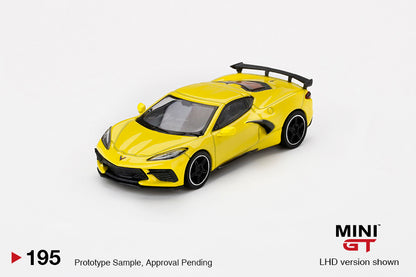 Mô hình xe Mini GT 1:64 Chevrolet Corvette Stingray Accelerate Yellow Metallic - MGT00195