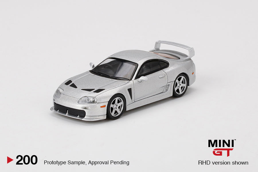 Mô hình xe Mini GT 1:64 Toyota TRD 3000GT Alpine Silver Metallic - MGT00200