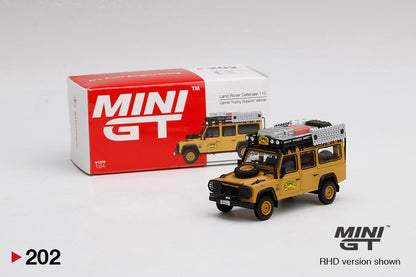 Mô hình xe Mini GT 1:64 Land Rover Defender 110 Camel Trophy Support Vehicle - MGT00202-SP